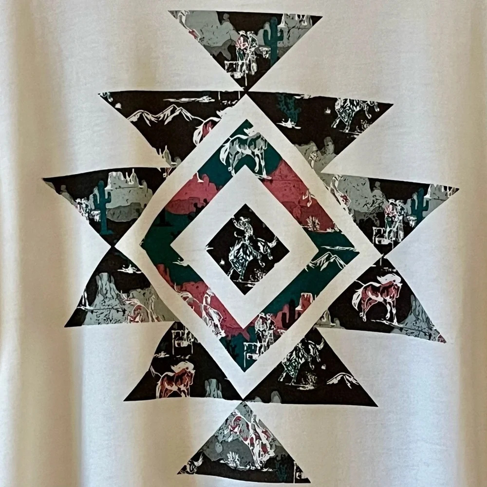 CRUEL Denim| Fun Women’s Rodeo Aztec Western Print Sz XL